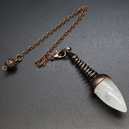 Natural Quartz Crystal Dowsing Pendulum Big Pendants PW-WGFD073-08-1