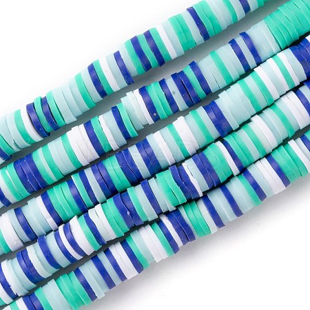 Handmade Polymer Clay Beads Strands CLAY-R089-6mm-T02B-14-1