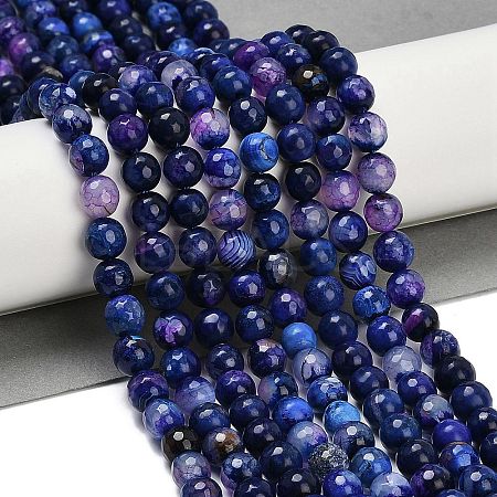 Natural Agate(Dyed & Heated) Beads Strands G-G079-A09-03-1