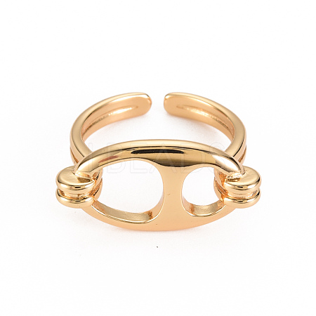 Brass Cuff Rings KK-S360-079-NF-1