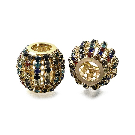 Rhinestone Brass Beads KK-D295-08G-01-1