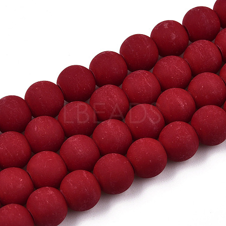 Opaque Glass Beads Strands GLAA-T032-P8mm-MD05-1