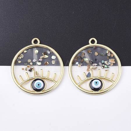Epoxy Resin Pendants X-RESI-S365-76A-1