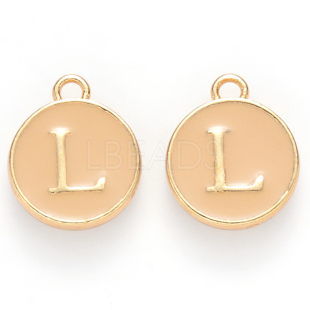 Golden Plated Alloy Enamel Charms X-ENAM-S118-06L-1