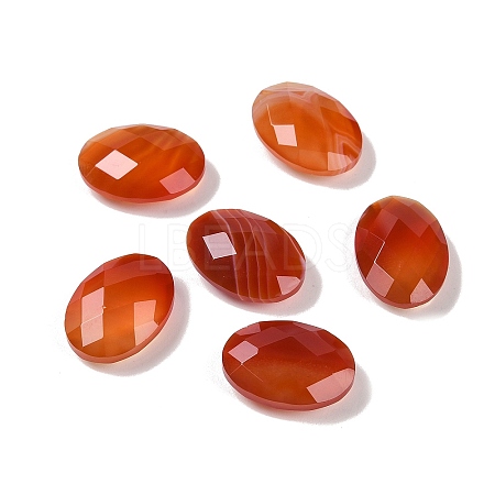 Natural Red Agate(Dyed & Heated) Cabochons G-O175-15C-01-1