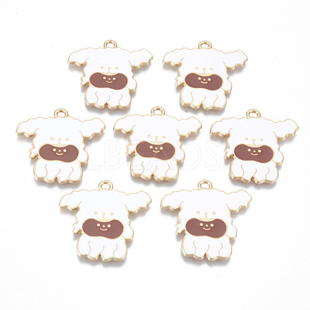 Alloy Enamel Pendants X-ENAM-T011-35KC-RS-1