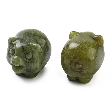 Natural Southern Jade Carved Figurines DJEW-L023-C07-1