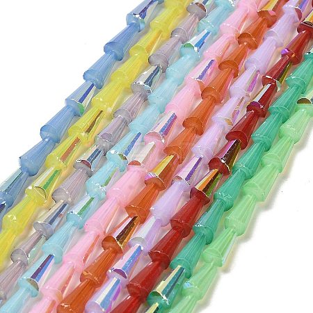 Baking Painted Glass Beads Strands DGLA-D001-03-1