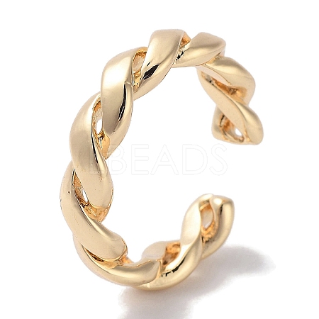 Brass Cuff Rings RJEW-G310-08G-1