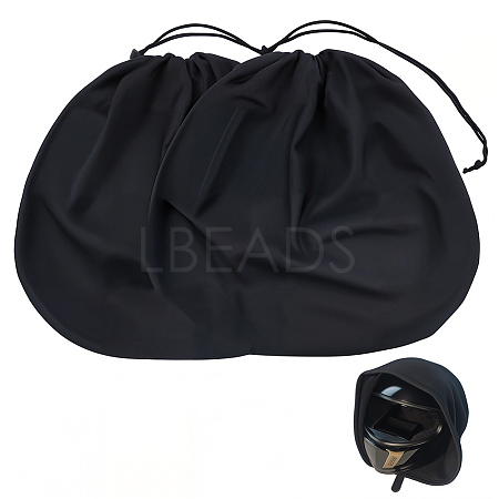 Rectangle Polyester Velveteen Cloth Dustproof Drawstring Bags for Helmets ABAG-WH20023-002B-1