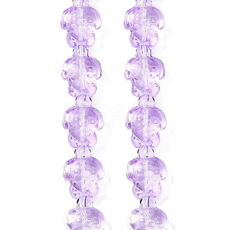 Transparent Glass Enamel Beads Strands GLAA-B021-06B-1