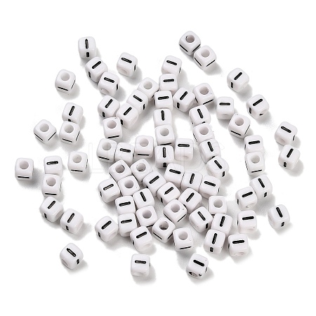 Opaque Acrylic Beads OACR-S076-01I-1