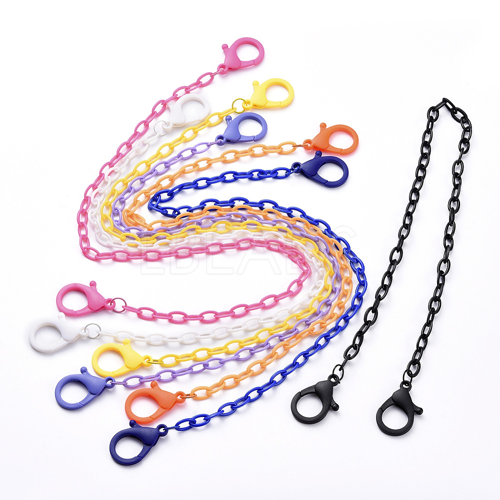 Personalized ABS Plastic Cable Chain Necklaces - Lbeads.com