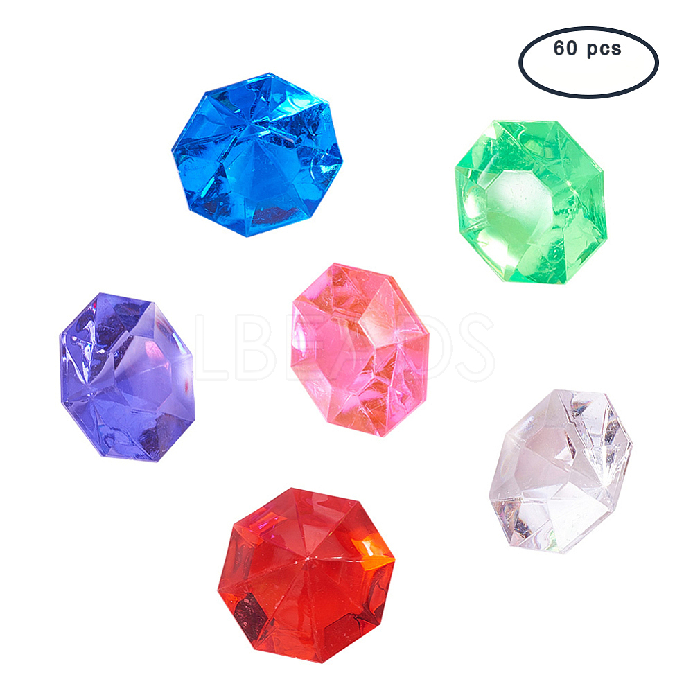 Acrylic Diamond Gems Pointed Back Cabochons - Lbeads.com