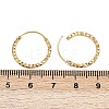 Brass Textured Hoop Earrings EJEW-F378-03C-G-5
