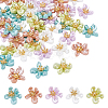 ARRICRAFT 50Pcs 5 Colors Flower Resin Cabochons MRMJ-AR0001-07-1