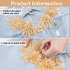 Polyester Embroidered Floral Lace Collar DIY-WH0326-47C-3