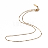 Ion Plating(IP) 304 Stainless Steel Cable Chain Necklace for Men Women NJEW-K245-014A-1