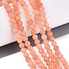 Natural Dyed Yellow Jade Gemstone Bead Strands G-R271-4mm-Y31-1