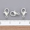 Silver Color Plated Zinc Alloy Lobster Claw Clasps X-E103-S-4