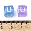 Spray Painted Transparent Acrylic Beads MACR-K365-07U-3