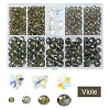 DIY Rondelle Glass Beads & Glass Rhinestone Jewelry Making Finding Kit DIY-YW0009-27-1