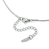 304 Stainless Steel Round Snake Chain Necklace for Men Women NJEW-YW0001-13-2
