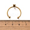 304 Stainless Steel Open Cuff Ring Components LS-STAS-M057-01A-G-3