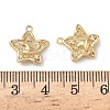 Christmas Brass Micro Pave Clear Cubic Zirconia Pendants KK-A280-03A-G-3