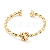 Brass Twist Knot Open Cuff Rings RJEW-K254-03G-2