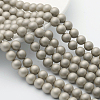 Round Shell Pearl Frosted Beads Strands BSHE-I002-10mm-15-2