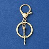 Alloy Initial Letter Charm Keychains KEYC-YW00006-20-1