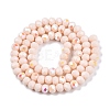 Electroplate Opaque Solid Color Glass Beads Strands EGLA-A044-P6mm-L05-3