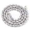 Opaque Solid Color Electroplate Glass Beads Strands EGLA-N013-P4mm-B05-2