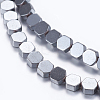 Non-magnetic Synthetic Hematite Beads Strands G-P338-01A-4x4mm-1