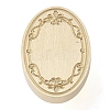 Oval Flower Frame Brass Stamp Heads AJEW-M037-07G-01-2