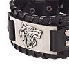 Full Grain Leather Cord Bracelets BJEW-G620-B01-2