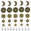 50Pcs 5 Styles Alloy River Studs FIND-TA0009-69-2