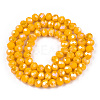 Electroplate Glass Beads Strands EGLA-A034-P3mm-B26-2