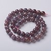 Natural Gemstone Ruby Round Beads Strands G-O017-8mm-06-4