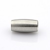 Tarnish Resistant 304 Stainless Steel Matte Surface Magnetic Clasps with Glue-in Ends STAS-O042-B-23-2