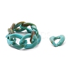 Acrylic Curb Chains Finger Rings X-RJEW-JR00311-3