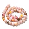Natural Imitation Pink Opal Beads Strands G-G992-A03-4