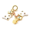 Real 18K Gold Plated Brass Micro Pave Cubic Zirconia Pendents KK-M247-26G-3