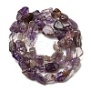Natural Purple Phantom Quartz Purple Lodolite Quartz Beads Strands G-E483-69-5