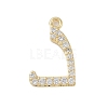 Rack Plating Brass Micro Pave Clear Cubic Zirconia Pendants KK-A224-03K-G-1