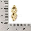 Rack Plating Brass Micro Pave Clear Cubic Zirconia Connector Charms KK-D088-42G-4