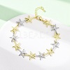 Brass Link Chain Bracelets for Women BJEW-G762-01GP-04-2