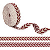 about 10.5~11 yards Ethnic Style Polycotton Jacquard Leaf Ribbons OCOR-GO0001-15A-1
