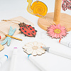 ARRICRAFT 100 Sets 10 Style Unfinished Wood Pendant Decorations AJEW-AR0001-70-6